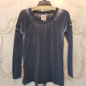 CHASER long sleeve distressed top Size S